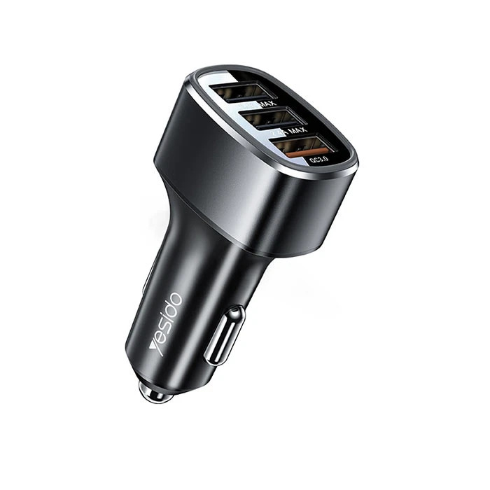 شارژر فندکی یسیدو مدل Y46 فست شارژ ۴۲ وات Yesido Y46 fast charging 3 port lighter charger