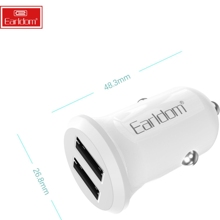 شارژر فندکی فست شارژ ارلدام Earldom ES-CC33 2.4A 12W