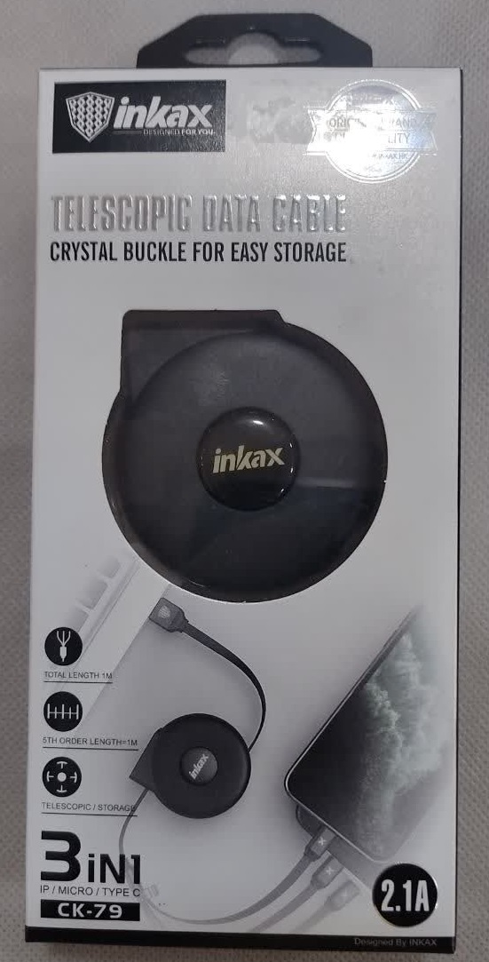 کابل مولتی شارژر Type-A &Type-C و لایتنینگ  اینکاکس inkax CK-79