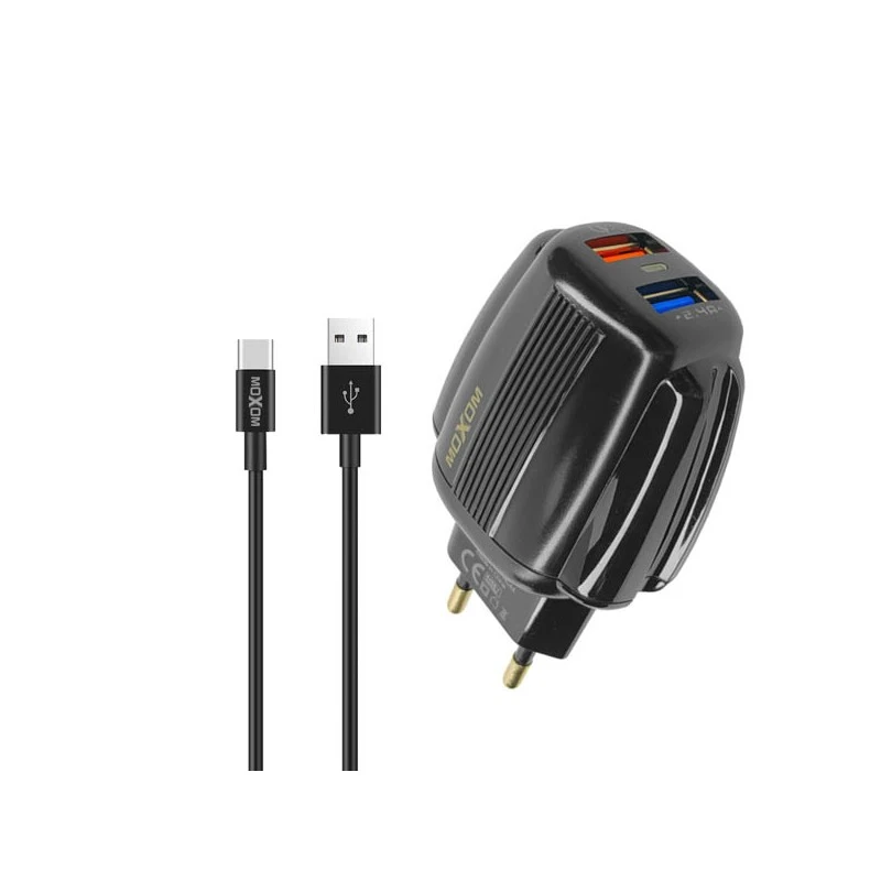 شارژر دیواری موکسوم مدل mx-hc44 به همراه کابل usb-A