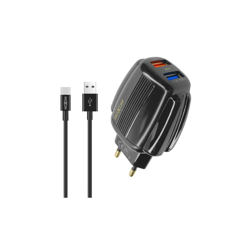 شارژر دیواری موکسوم مدل mx-hc44 به همراه کابل usb-A