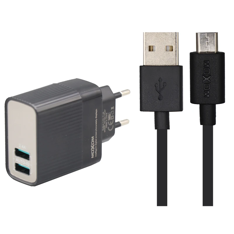 شارژر دیواری موکسوم مدل MX-HC46 به همراه کابل  microUSB