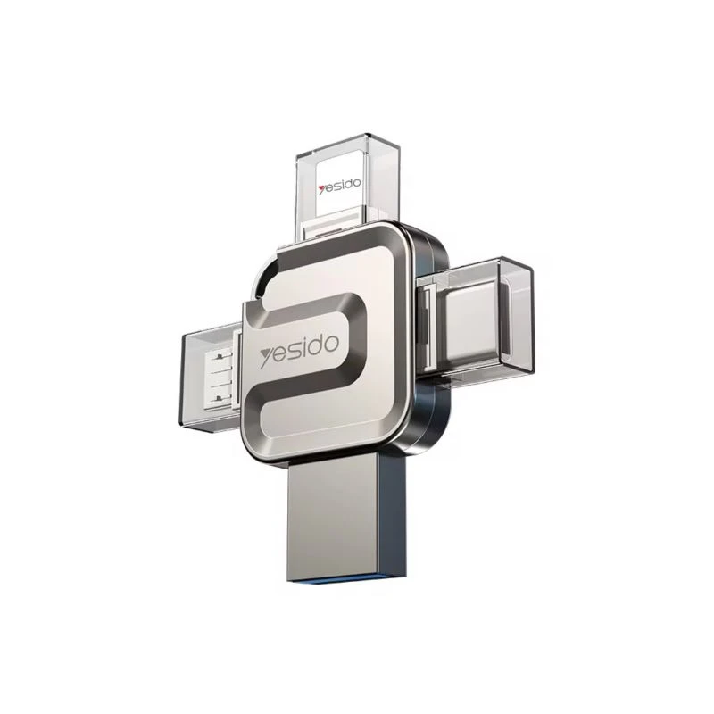 مبدل USB-C / MicroUSB / لایتنینگ OTG یسیدو مدل fl15 64gig
