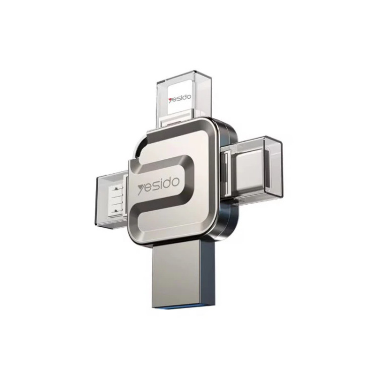 مبدل USB-C / MicroUSB / لایتنینگ OTG یسیدو مدل fl15 64gig
