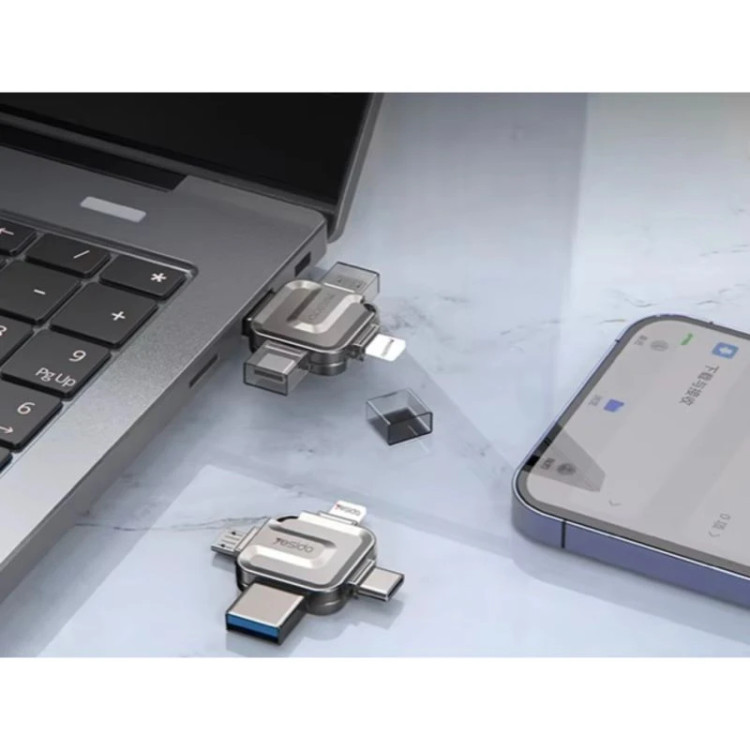 مبدل USB-C / MicroUSB / لایتنینگ OTG یسیدو مدل fl15 64gig
