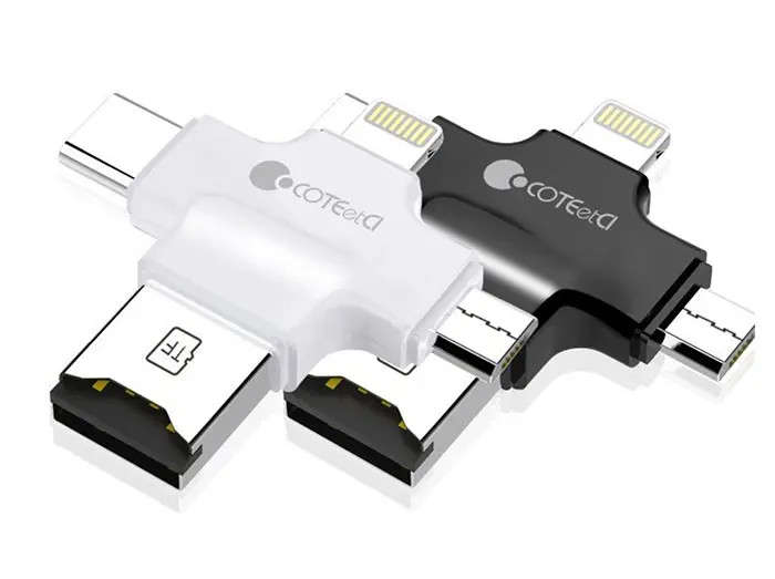 او تی جی و کارتخوان کوتتسی Coteetci iUSB 4 In 1 Card Reader CS5125