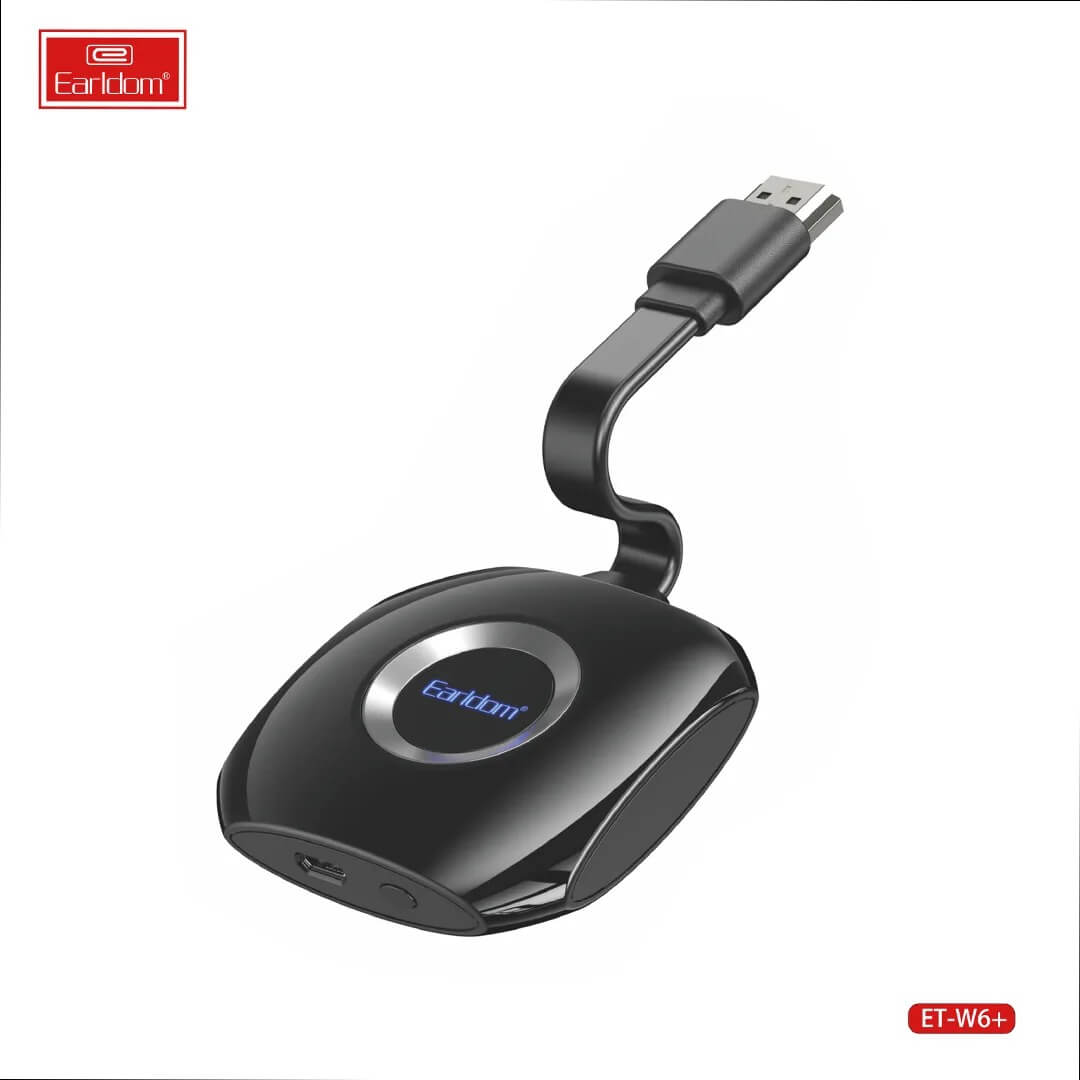 دانگل انتقال صدا و تصویر EARLDOM ET-W6 Plus WiFi Wireless Display Dongle TV Stick for Home Therate Ultra 1080P TV Stick Media Video Streamer HD For HDTV WIFI Dongle