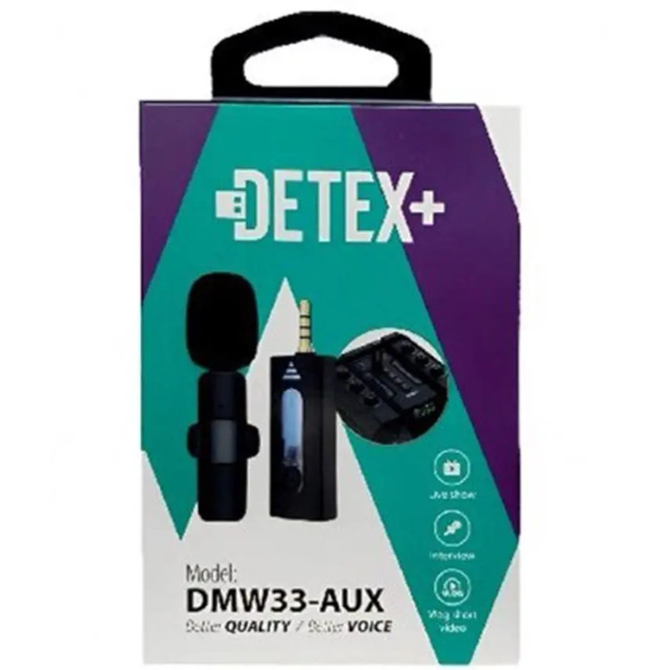 میکروفون یقه ای بیسیم DETEX+ DMW33-AUX