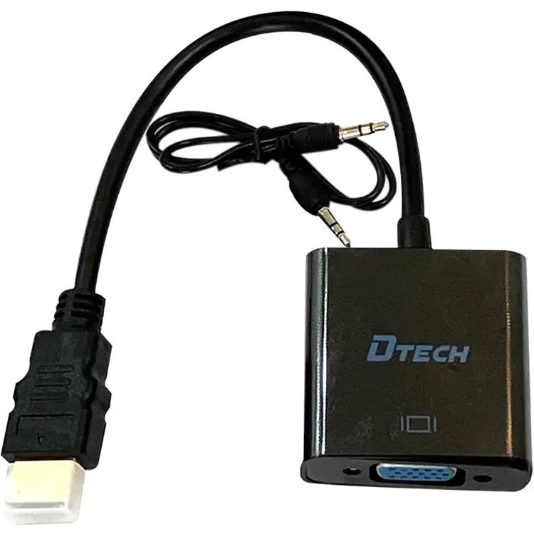 تبدیل vga to hdmi همراه کابل صدا و برق DTECH