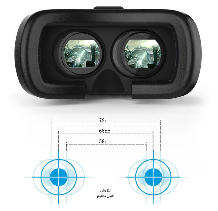 هدست واقعیت مجازی وی آر باکس مدل VR Box با ریموت کنترل HGF